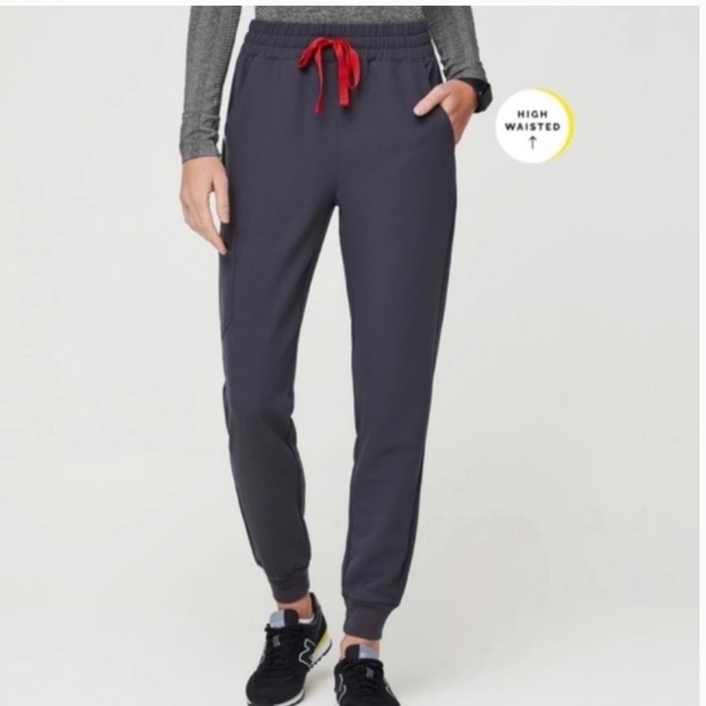 FIGS high waisted Zamora joggers Charcoal NWT